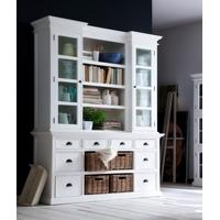 nova solo halifax white library hutch unit 4 basket