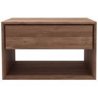 Nordic Teak 1 Drawer Bedside Table