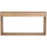 Nordic Oak 2 Drawer Large Console Table