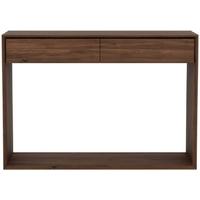 Nordic Walnut 2 Drawer Small Console Table