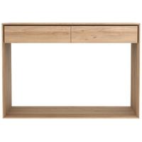Nordic Oak 2 Drawer Small Console Table