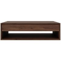 Nordic Walnut 1 Drawer Coffee Table