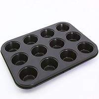 Non stick cake mould mini 12 cups muffin baking pan large size FDA carbon steel small size