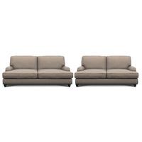 Notting Hill Fabric 3 and 2 Seater Sofa Suite Stallion Oyster