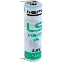 non standard battery aa u solder pins lithium saft ls 14500 2pf 36 v 2 ...