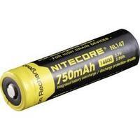 non standard battery rechargeable 14500 li ion nitecore nl147 37 v 750 ...