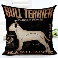 Novelty Dog Pattern Linen Pillowcase Sofa Home Decor Cushion Cover (1818inch)