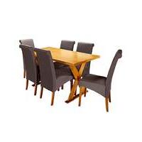 Norfolk Dining Table and 6 Siena Chairs