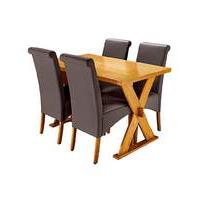 Norfolk Dining Table and 4 Siena Chairs