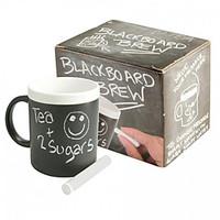 Novelty Drinkware, 480 ml Leave Message Ceramic Juice Milk Coffee Mug with Chalk