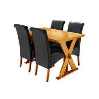 Norfolk Dining Table and 4 Siena Chairs