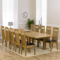 normandy solid oak 220 310cm dining table with 10 toulouse chairs