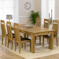 Normandy Solid Oak 220-310cm Dining Table with 6 Toulouse Chairs