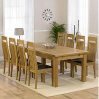 normandy solid oak 220 310cm dining table with 8 toulouse chairs