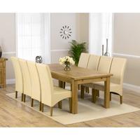 normandy solid oak 220 310cm dining table with 8 venice chairs