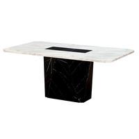 Nouvaro Marble Dining Table Rectangular In White And Black