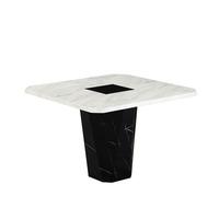 Nouvaro Marble Lamp Table In White And Black