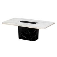 Nouvaro Marble Coffee Table In White And Black