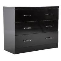 Novello Black Gloss 3 Drawer Chest