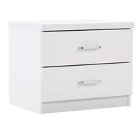 Novello White Gloss Bedside Cabinet