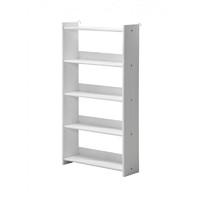 noci four shelf unit with clip on feature whitewash