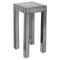 novice mirrored pedestal table in titanium