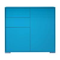 Novi Shiny Blue Finish 2 Door Sideboard With 2 Drawers