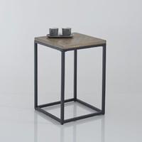Nottingham Metal and Wood Side Table, 60cm high