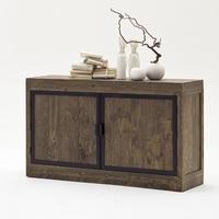 norfolk wooden sideboard pine antique brown finish with metal