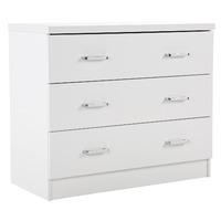 Novello White Gloss 3 Drawer Chest