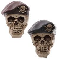 novelty skull in beret ornament