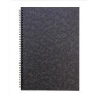 Notebook Sidebound Ruled 90gsm 120 Pages A4 Black [Pack 10]