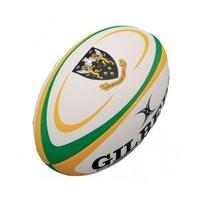 Northampton Saints Official Replica Rugby Ball - White/Green - size 5