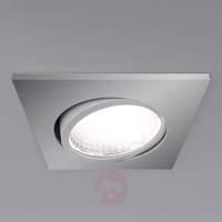 now square led recessed downlight silver
