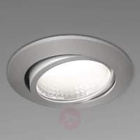 Now Round LED recessed downlight, silver