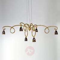 noble pendant lamp alice fiore black gold