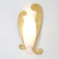 noble wall lamp ondulata in gold