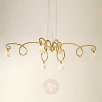 Noble pendant lamp Alice Fiore, white gold