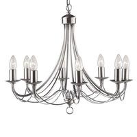 nova satin silver 8 lamp ceiling light