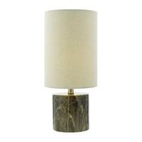 NOU4229 Nougat Table Lamp In Brown Marble Effect With Taupe Shade