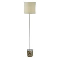 NOU4929 Nougat Floor Lamp In Brown Marble Effect With Taupe Shade
