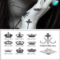 Noble Personality Crown Tattoo Stickers Temporary Tattoos(1 pc)