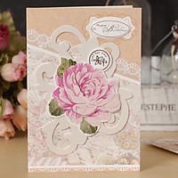 Non-personalized Side Fold Wedding Invitations Greeting Cards-1 Piece/Set Hard Card Paper Flowers