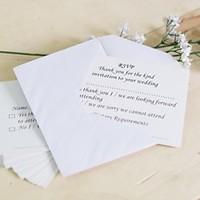 Non-personalized Flat Card Wedding Invitations Response Cards-25 Piece/Set Hard Card Paper
