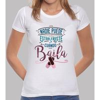 no one can be sad when he dances shirt for her color