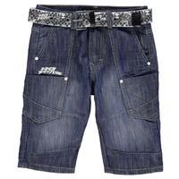 no fear belted shorts junior boys