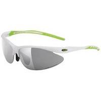 Northwave Team Sunglasses - Interchangeable Smoke/Clear/Orange Lenses | White/Green