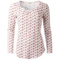 nomads organic long sleeve pj top floral print