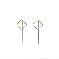 Non Stone Square Geometric Stud Earrings Jewelry Geometric Euramerican Fashion Cross Party Daily Casual Copper 1 pair