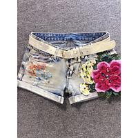 No. Europe station Slim new fashion trend personality denim shorts are not stretch